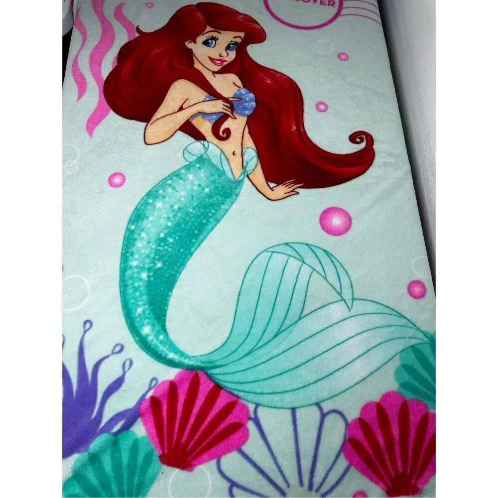 Little Mermaid Ariel  Baby Raschel Soft Blanket 44 x 55